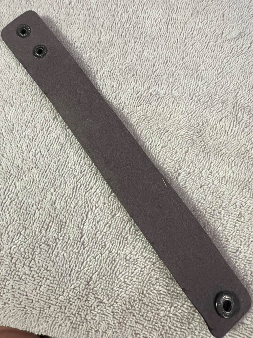 Gray and Rhinestone Leather Cuff - Picture 5 of 5